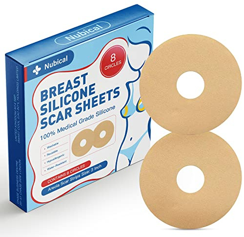 Lot de 8 feuilles médicales en silicone pour cicatrices après chirurgie | Fournitures post-chirurgie pour enlever les cicatrices, réduction mammaire après une chirurgie pour les cicatrices
