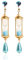 Vanitas Leuchtende Sanduhr Ohrringe Vanitas Cosplay Ohrring Anime Vanitas Cosplay-Ohrstecker (A)