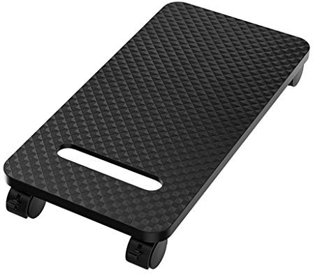 TOMYEUS CPU Stand Portable CPU Holde PC Bracket CPU Bracket Cart Portable And Mobile PC Bracket, Wheeled Mobile Desktop Host Chassis Bracket Simple Chassis Bracket, Black Mobile CPU Stand