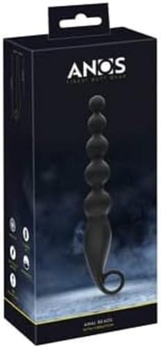 ANOS ANOS Anal beads with vibration vibrierende Analkette Schwarz One Size
