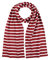 modAS Unisex Bretonischer Schal mit Streifen und uni verschieden Farben - Herrenschal Damenschal Kinderschal 20x160 cm in Rot-Melange-Weiß