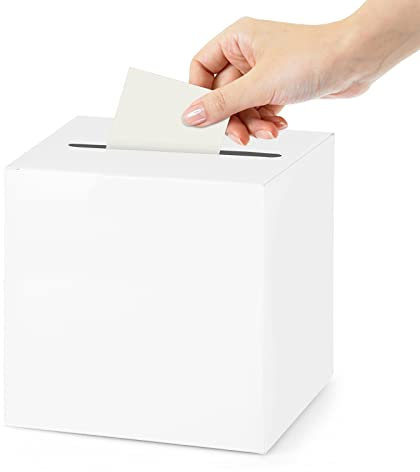 Weiße Karton-Box für Hochzeitsgeschenke, Briefkasten, Papp-Empfang, Sparbüchse, Halter für Hochzeitsempfang, Babypartys, Jahrestag, Geburtstagsfeier, Abschlussfeier, Tischdekoration