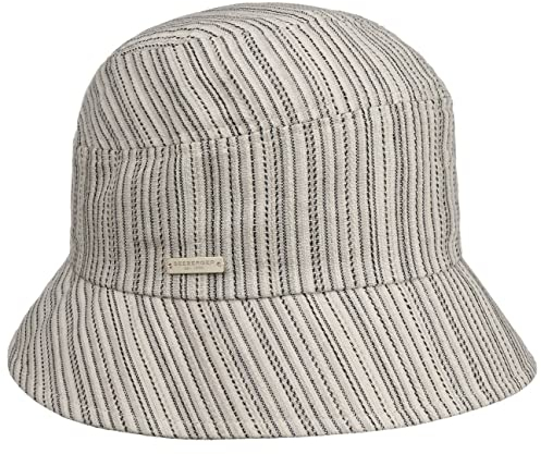 Seeberger Jaliva Stripe Mix Stoffhut Damenhut Sonnenhut Sommerhut Gartenhut Baumwollhut (One Size - schwarz)