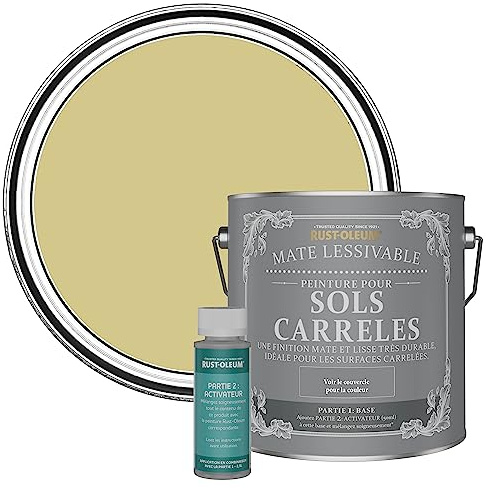 Rust-Oleum Green Washable Matt Floor Tile Paint - Wasabi 2.5L