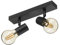 Klighten Deckenstrahler 2 Flammig E27, Vintage Industrial Deckenspot, Retro Deckenlampe Strahler Schwenkbar für Küche, Schlafzimmer, Wohnzimmer, Flur, Schwarz, 26cm, Ohne Leuchtmittel