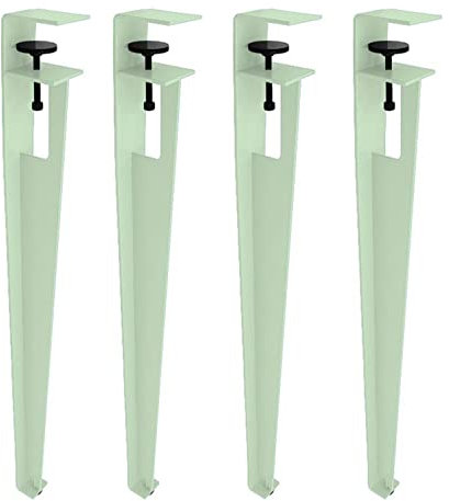 Pieds de Serrage de Table Amovibles Forme de F,4pcs Pieds de Meubles Réglables,Jambes en Métal de Bricolage pour Tables Basses,Tables de Salle à Manger,Bureaux Modernes (76cm(30in),Green)