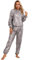 LiiYii Sweat Sauna Suit Combinaison de Sport pour Femmes Minceur Veste Sport PVC pour Course Cyclisme Jeu Entraînement Gris XL