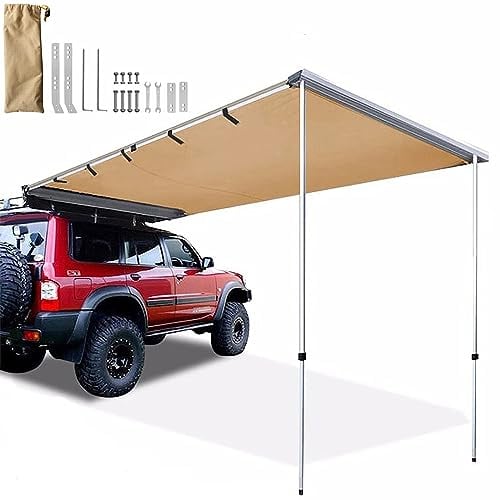 PINNKL Camping Vorzelt Vielseitigkeit, Auto-Markise, Camping-Auto, wasserdichte Auto-Seitenmarkise, Sonnenschutz, für SUV, Camping, Outdoor (Size : 160x250cm/5.2x8.2ft)