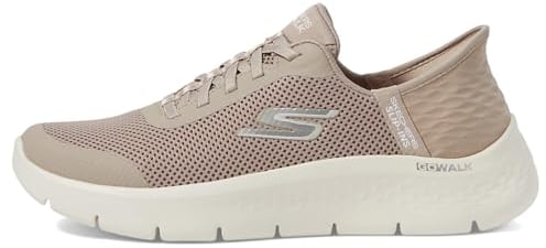 Skechers, Grand Entry, Zapatillas sin Cordones para Mujer Go Walk Flex, Gris Topo, 42 EU