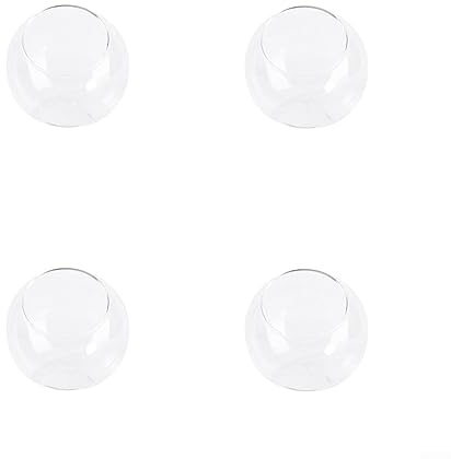 1 bola de cristal de borosilicato transparente, florero de vidrio para plantas suculentas, terrario, macetas, diseño con boca abierta