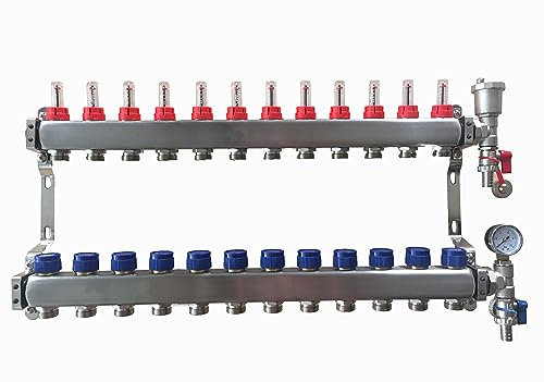 12 Port manifold with flow meters end sets