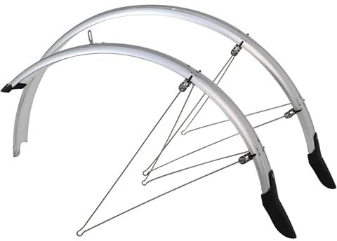 Fahrrad Schutzblech Bike Fender 700c Schutzblech in voller Länge (Color : Silver)