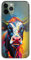 SmartGiftShop British Farm Woodland Animals Case OIL Palette Knife Art CLEAR Phone Cover Case Exclusive Artwork for iPhone 11 Pro Max - Friesian Cow