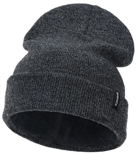 KDWAVE Knit Cuffed Beanie Hut Skull Cap Niedlich für Männer Frauen Unisex Fischer Mützen Weich Warm Stretchy Solid Farbe
