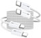 MOGOOD USB C Cable, USB C to USB C Cable(2Pack/2M), 60W USB C Cable Fast Charger Cord for iPhone 15/15 Pro/15 Plus/15 Pro Max,MacBook Pro,iPad Air 4,Samsung Galaxy S23 S22 S21 Ultra(White)