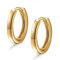 day.berlin Kleine Damen Ohrringe in Gold 18k vergoldet, Klapp Creolen 17mm Durchmesser 2mm stark, 316L Edelstahl nickelfrei und wasserfest für Frauen