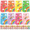 Koogel 40 Stück Regenbogen Partytüten, Geschenktüten mit Aufkleber, 22 x 12 x 8cm Papiertüten Bunt, Candy Tüten für Hochzeit Kindergeburtstag Baby Shower Party