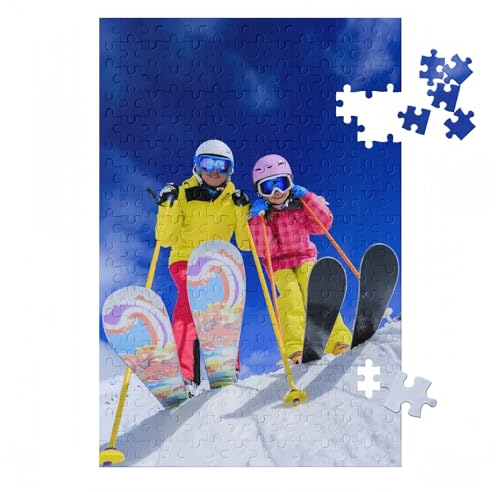 Bbflyper Puzzle Personalisierte 300 520 1000 Teile,Individuelle Puzzle mit Foto Bild,Hölzern Puzzle Selbst Gestalten,Vertikal-1000 Teile