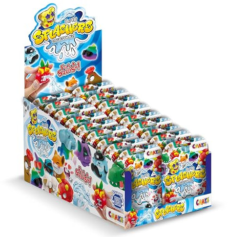CRAZE Splashers - Jouet de Bain Arroseur, 18x Aspergeurs de Bain, 16 Animaux à Collectionner, Jouet Bain Enfant