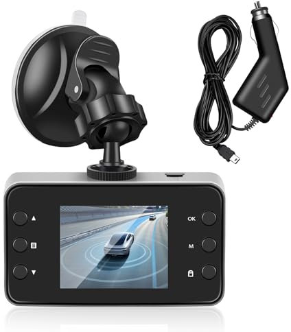 iFutniew Caméra de tableau de bord de voiture DVR Full 1080p Enregistrement en boucle Détection de mouvement Enregistreur grand angle Vision nocturne Dashcam