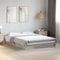 vidaXL Bettgestell, Bett Doppelbett für Schlafzimmer, Bettrahmen mit Lattenrost, Schlafzimmerbett Modernes Design, Grau Sonoma 140x200cm Holzwerkstoff