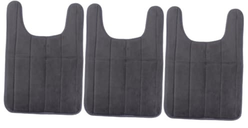 MUCKLILY 3 Stück Langsame Rückprall Bodenmatte Wc Vorleger Badezimmer Zubehör Memory Matte Rutschfester Teppich Badezimmer Teppich Closestool Bodenmatte