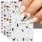 JMEOWIO 9 Sheets Halloween Nail Art Stickers Decals Self-Adhesive Cute Cat Ghost Nail Supplies Nail Art Design Decoration Accessories