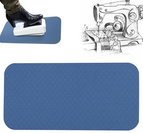 CHENNAN Nähmaschinen-Pedalmatte Nähmaschinen-Fußpedal Rutschfestes Pad Sewing Machine Pedal Mat Nähmatte Schützt Boden Fußpedalmatte für Nähmaschinen Ort Stelle Fixiert, 34 * 17 * 0.8 cm (Dunkelblau)