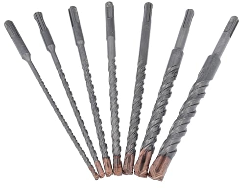 GEPCO SDS-plus Betonbohrer Set 7-tlg Quadro Bohrer Hammerbohrer 5mm - 18mm Länge 160mm