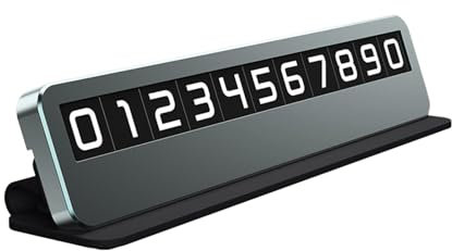 Temporary Parking License Plate | License Plate for Temporary Parking | Number Card Plate - Leather Vehicle Park Mobile Number for Cars, SUVs, Trucks, RVs, Vehicles