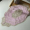 Yulakes Centrino ovale retrò francese Placemat, eleganti tovagliette in velluto, per uso domestico, cucina e sala da pranzo, 51 x 29 cm (rosa)