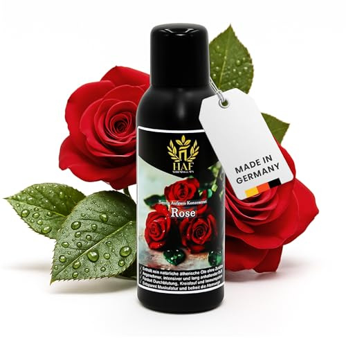 HAF Saunaaufguss Rose 250 ml - Sauna Aufgussmittel mit natürlichen ätherischen Ölen - Saunaduft ohne künstliche Zusätze - Saunaöl als Konzentrat für intensiven & langhaltenden Duft