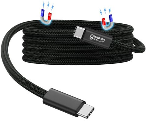 Cavo USB 4 240 W, 1,5 m, cavo magnetico USB C, supporto display 8K@60HZ, 4K@144HZ 40 Gpbs, cavo USB C a USB C per Phone 15Pro/15ProMax, per Mac_Books, USB C Hub Docking Station