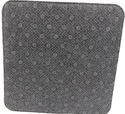 Geschenkestadl 4 Stück Grau rutschfeste Sitzauflagen zweiseitig Lederoptik 35cm Noppen Sitzkissen Stuhlauflage
