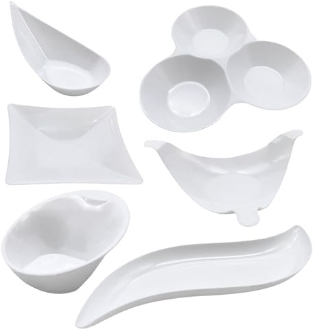 Perla, 300 Piattini per Antipasti in Plastica Riciclabile, Ciotoline Finger Food Monoporzioni, Piatti per Degustazione Riutilizzabili per Aperitivo, Feste ed Eventi