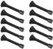 Kissmii 12 Pack Black Spring Door Stops Flexible Spring Door Stopper Door Stop Wall Protector with Low Mounted Black Rubber Bumper Tips