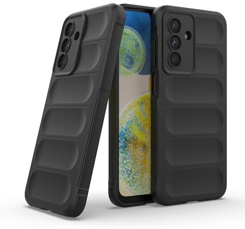 LBH Handyhülle für Samsung Galaxy A26 5G Schutzhülle Case Cover Bumper Anti-Schock Stoßabsorbierende Hülle Robust Stoßfest Kratzfest rutschfest Softgrip Griffzonen GripLine Schwarz