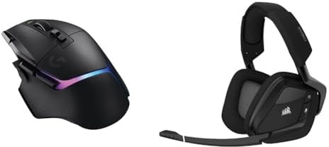 Logitech G G502 X & CORSAIR VOID RGB ELITE Wireless Gaming