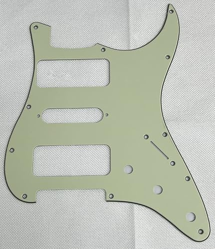 Für Fender Stratocaster Strat P90 Pickup Style Gitarre Pickguard (3-lagig, Vintage Green)