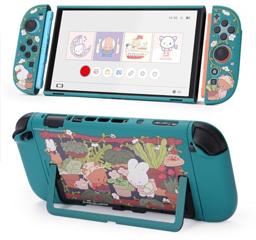GeekShare Funda acoplable Kawaii para Switch 2, diseño antiarañazos y de absorción de golpes, con diseño de conejito