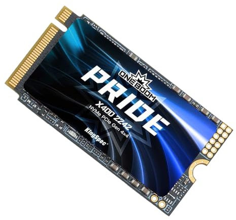 KingSpec ONEBOOM SSD Interne 512Go PCIe 4.0 M.2 2242 - Vitesse de Lecture 7200 Mo/s, Mémoire 3D TLC NAND NVMe - Compatible Legion Go, PC Portables et de Bureau