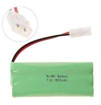 YUNIQUE GREEN-CLEAN-POWER - Batterie rechargeable Ni-Mh 7,2 V 1 800 mAh 6 cellules AA - Connecteur Tamiya KET 2P - pour modèles RC Voiture, Bateau, Hélicoptère