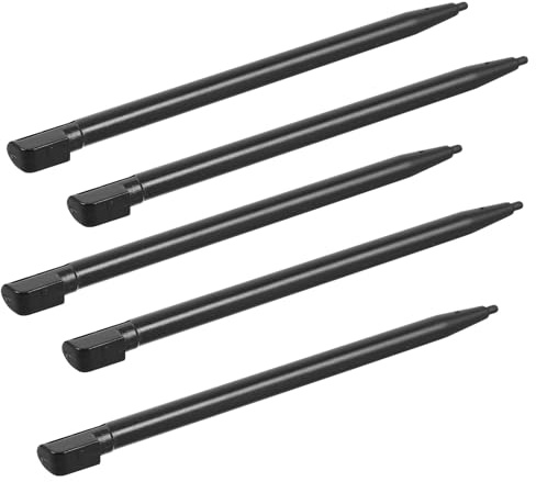CLISPEED Lot de 5 Stylets pour Écrans Tactiles Précis pour Tablettes et Smartphones, Stylo Tactile Léger en Plastique Noir, Petit Format, Adapté Dessin et Prise de Notes Mobile
