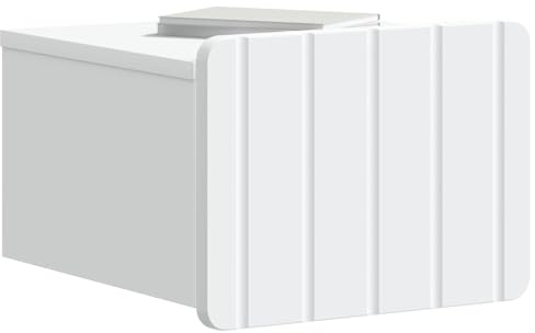 vidaXL Wandmontierter Nachttisch 2 pcs Weiß 33 x 34,5 x 24 cm, Vintage rechteckiger Wandschrank, viel Stauraum für Wohnzimmer, stylische minimalistische Schlafzimmerregale