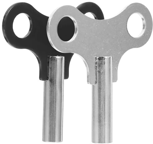 Fenical Professionelle Aufziehschlüssel 2 Stück für Pendeluhr und Wanduhr Schlüssel aus Stahl 4,4mm für Komfortables Uhrwerk Aufziehen