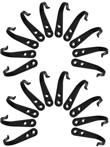 Supvox Einzelhaken 20 Stück Schwarze Metall Wandhaken mit starker Tragkraft für Flur und Badezimmer