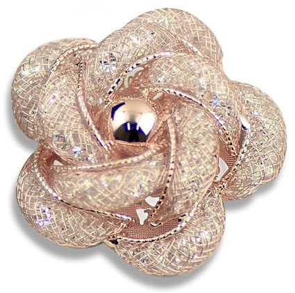 Mecool Fashinable and Refined Hollow-Out Brooch Breastpin with Rose Gold color pour filles dames et femmes
