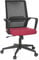 hjh OFFICE 732050 Bürostuhl Preston Stoff Schwarz/Rot Home-Office Drehstuhl ergonomisch mit Lendenwirbelstütze, Netzrücken