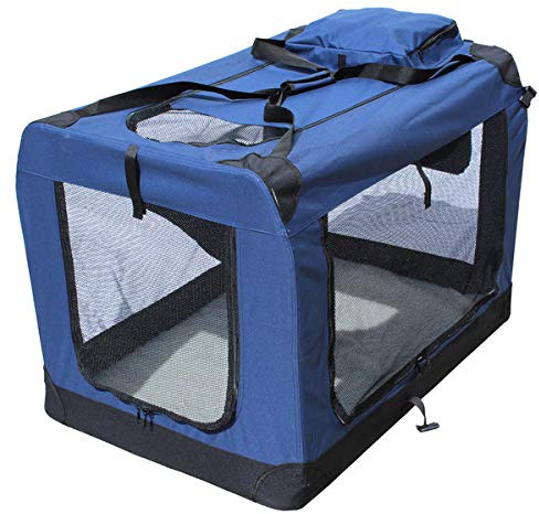 YATEK Kleintiertasche Faltbare Hundetransportbox mit seitlichen und oberen Taschen, mit hoher Sichtbarkeit, Komfort und Sicherheit für Ihr Haustier.