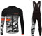 UGLY FROG Langarm Radtrikot Set Winter Radsportanzüge mit Gel Gepolsterten Lange Radsport-Hosen für Herren+Winterjacke Lange Ärmel Fleece Thermisches Jersey